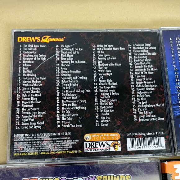 Halloween Music CDs Bundle of 6 Classic Holiday Party Sound Effects School Safe - Picture 5 of 9